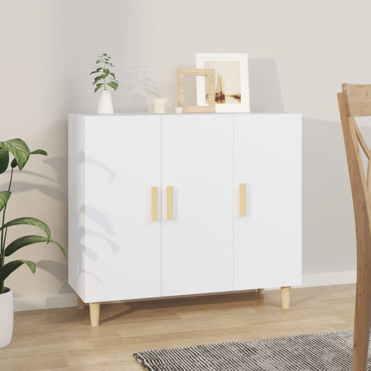 HKH Aparador Clássico em Madeira Processada 90 X 34 X 80 Cm - Branco
