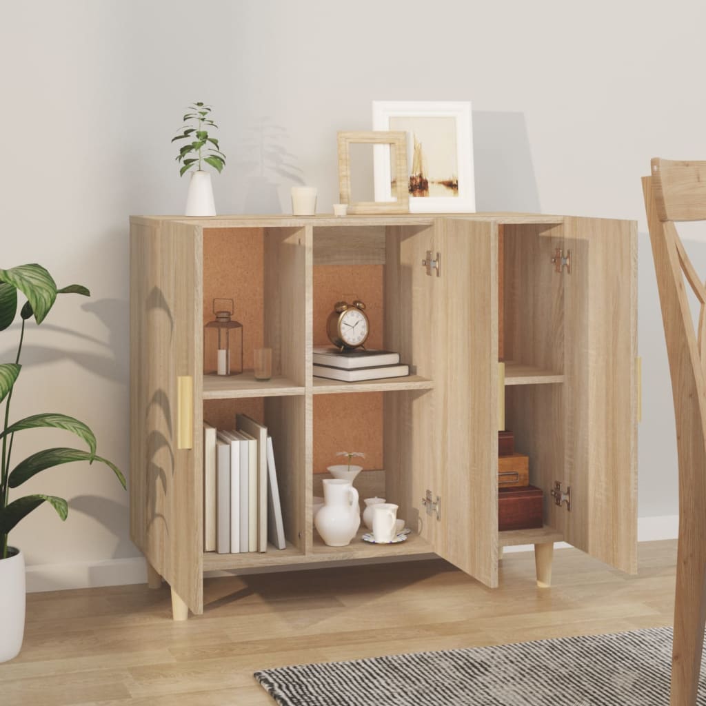 Aparador Clásico HKH en Madera Procesada 90 x 34 x 80 Cm - Roble Sonoma