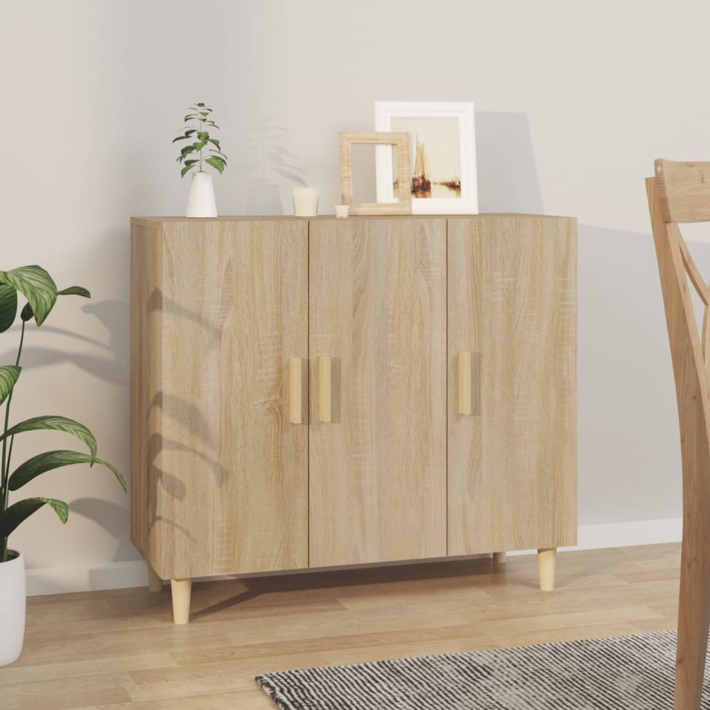 Aparador Clásico HKH en Madera Procesada 90 x 34 x 80 Cm - Roble Sonoma