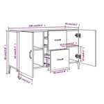 Aparador Clásico HKH en Madera Procesada 100 X 36 X 60 Cm - Roble Sonoma