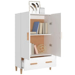 HKH Aparador Alto em Madeira Processada 70 X 31 X 115 Cm - Branco