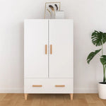 HKH Aparador Alto em Madeira Processada 70 X 31 X 115 Cm - Branco