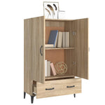 HKH Armario Alto de Madera Contrachapada 70 X 31 X 115 Cm - Roble Sonoma