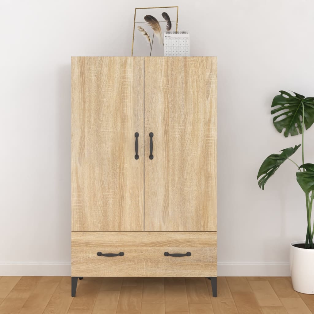 HKH Armario Alto de Madera Contrachapada 70 X 31 X 115 Cm - Roble Sonoma