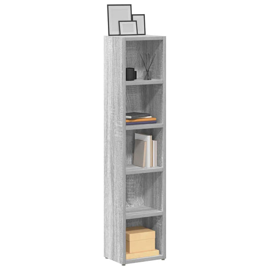 HKH Armários para Cds 2 Peças Sonoma - 21x16x93,5cm - Cinza