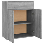 HKH Aparador em derivados de Madeira com 2 Portas e 1 Gaveta 60 X 30 X 75 Cm - Sonoma Cinzento