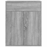 HKH Aparador em derivados de Madeira com 2 Portas e 1 Gaveta 60 X 30 X 75 Cm - Sonoma Cinzento