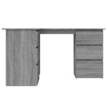 HKH Escritorio Esquinero Aglomerado Sonoma - Gris