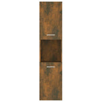 HKH Armario de Baño de Madera de Roble Ahumado - 30x30x130 Cm