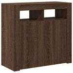 HKH Aparador Alto en derivados de Madera con Luces Led - Roble Marrón