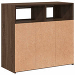 HKH Aparador Alto en derivados de Madera con Luces Led - Roble Marrón