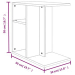 Mesa auxiliar HKH en roble ahumado y derivados de la madera
