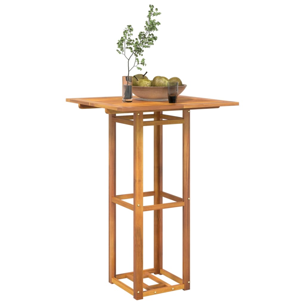 HKH Mesa de Bistrô 75x75x110 Cm Madeira de Acácia Maciça - Marrom