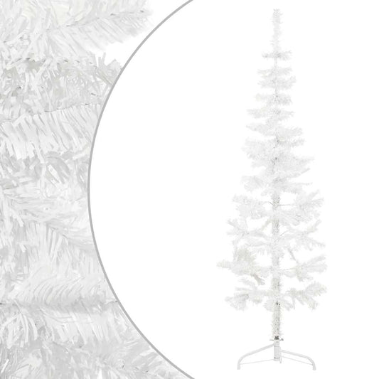 HKH Meia Árvore de Natal Fina com Suporte - Branco