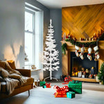 HKH Meia Árvore de Natal Fina com Suporte - Branco
