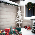 HKH Meia Árvore de Natal Fina com Suporte - Branco