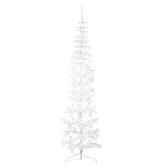 HKH Meia Árvore de Natal Fina com Suporte - Branco