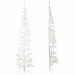 HKH Meia Árvore de Natal Fina com Suporte - Branco