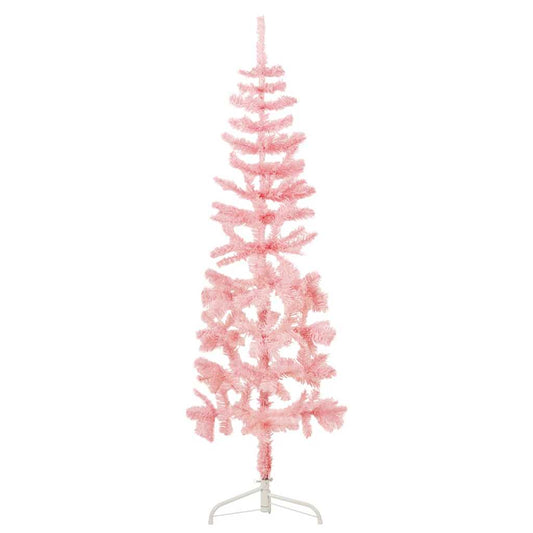 HKH Meia Árvore de Natal Fina com Suporte - Rosa