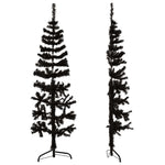 HKH Meia Árvore de Natal Fina com Suporte - Preto