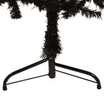 HKH Meia Árvore de Natal Fina com Suporte - Preto
