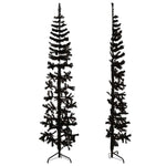 HKH Meia Árvore de Natal Fina com Suporte - Preto