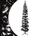 HKH Meia Árvore de Natal Fina com Suporte - Preto