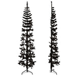 HKH Meia Árvore de Natal Fina com Suporte - Preto