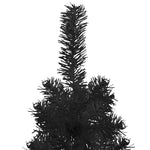 HKH Meia Árvore de Natal Fina com Suporte - Preto