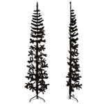 HKH Meia Árvore de Natal Fina com Suporte - Preto