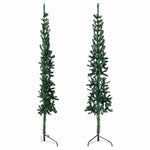 HKH Meia Árvore de Natal Fina com Suporte - Verde