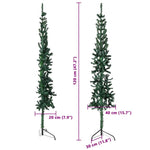 HKH Meia Árvore de Natal Fina com Suporte - Verde