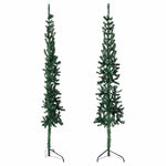 HKH Meia Árvore de Natal Fina com Suporte - Verde