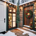 HKH Meia Árvore de Natal Fina com Suporte - Verde