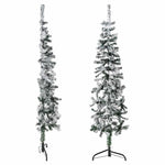 HKH Meia Árvore de Natal Fina com Flocos de Neve