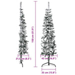HKH Meia Árvore de Natal Fina com Flocos de Neve