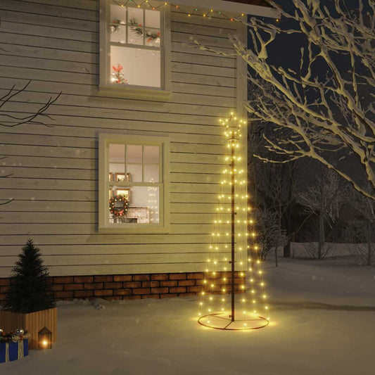 HKH Árvore de Natal em Cone com 108 Luzes LED - Branco Quente