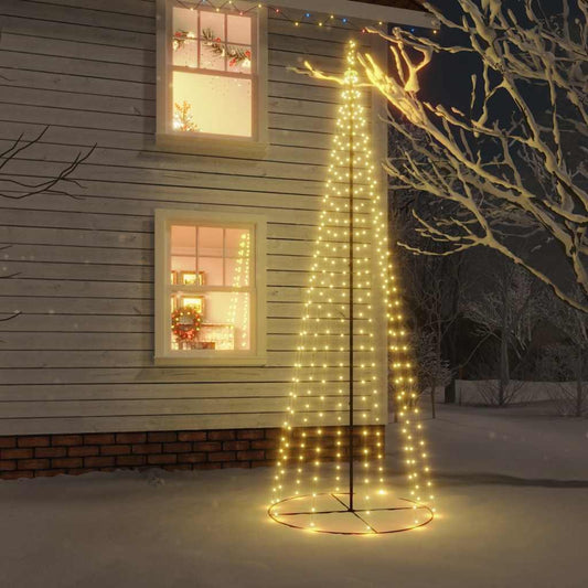 HKH Árvore de Natal em Cone com 310 Luzes LED - Branco Quente
