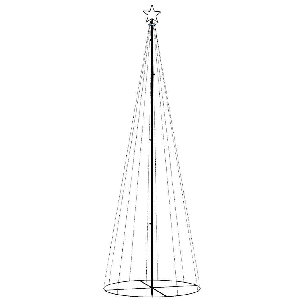 HKH Árvore de Natal em Cone com 310 Luzes LED - Branco Frio