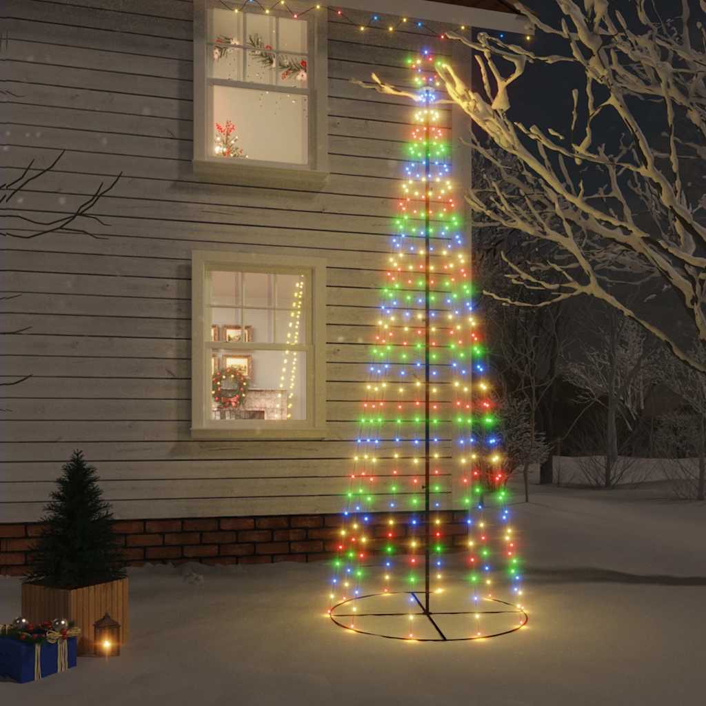 HKH Árvore de Natal em Cone com 310 Luzes LED - Colorido