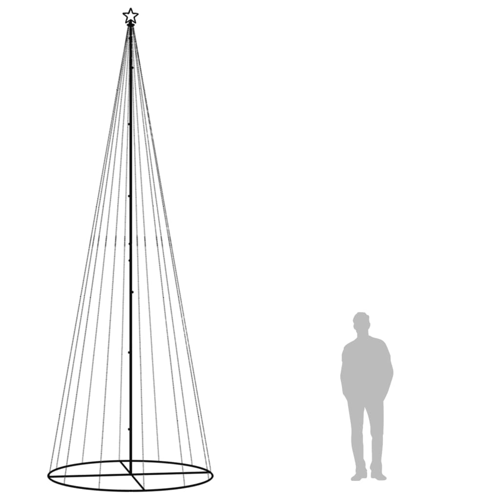 HKH Árvore de Natal em Cone com 732 Luzes LED - Branco Quente
