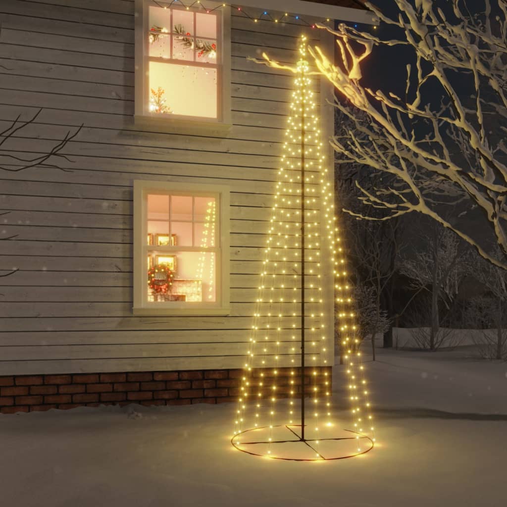 HKH Árvore de Natal em Cone com 732 Luzes LED - Branco Quente