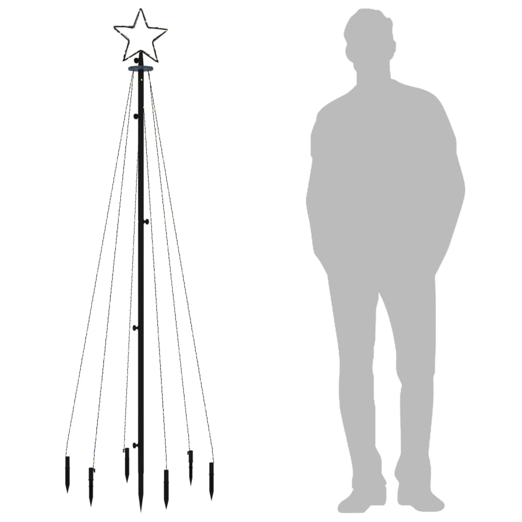 HKH Árvore de Natal com Espeto 108 Luzes LED - Branco Quente
