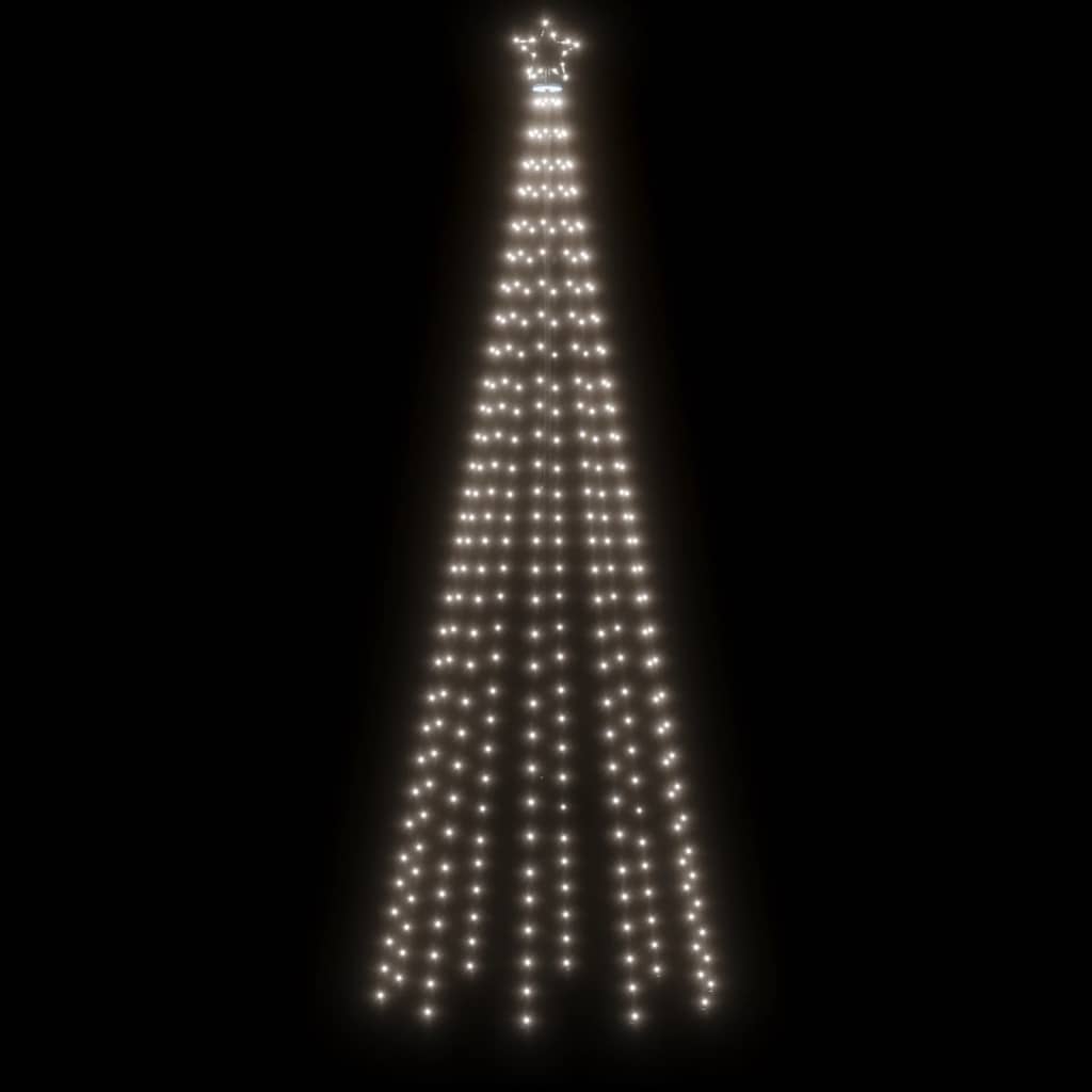 HKH Árvore de Natal com Espigão e 310 Luzes LED - Branco Frio