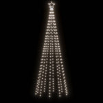 HKH Árvore de Natal com Espigão e 310 Luzes LED - Branco Frio