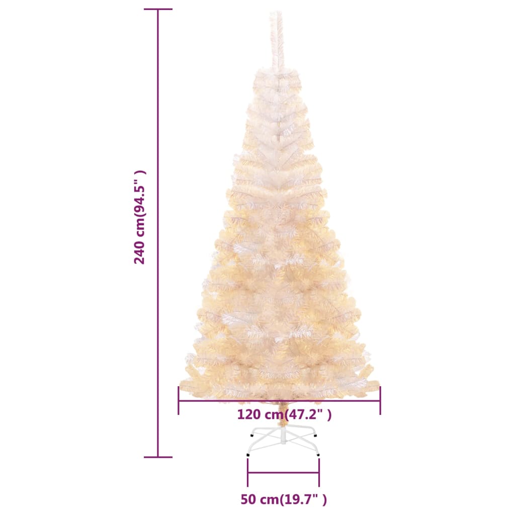 HKH Árvore Natal Artificial + Pontas Iridescentes Branco em PVC