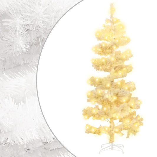 HKH Árvore de Natal Rotativa Pré-Iluminada + Suporte Branco em PVC