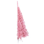 HKH Meia Árvore de Natal Artificial com Suporte Rosa em PVC