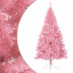 HKH Meia Árvore de Natal Artificial com Suporte Rosa em PVC