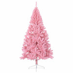 HKH Meia Árvore de Natal Artificial com Suporte Rosa em PVC